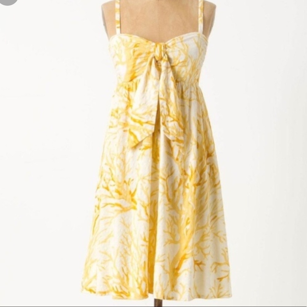 Anthropologie HD in Paris Yellow Coral Sundress